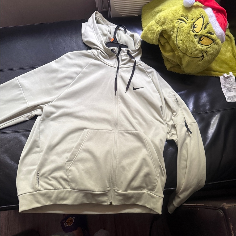 Nike Light Lime Green Therma-FIT Hooded Pullover